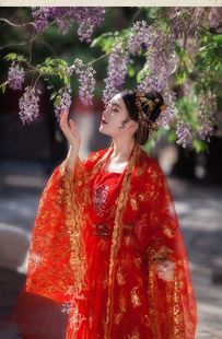 【砚滨纱】对襟齐腰六米摆改良汉服花嫁婚服-凰羽出租