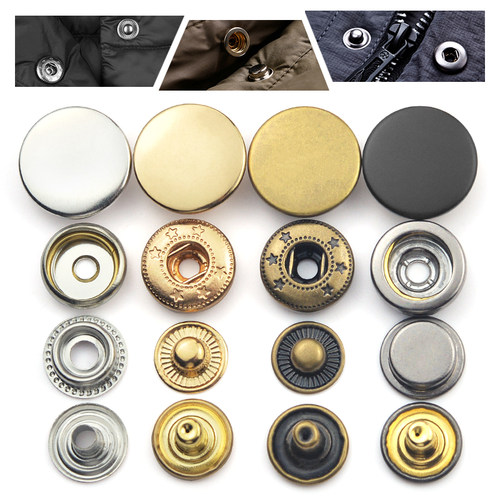 按扣免缝金属羽绒服高档隐形