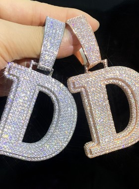 镶锆石字母吊坠KAKA镶锆石男女