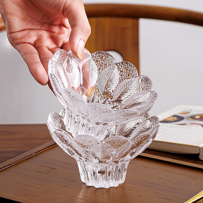 玻璃碗酸奶碗创意花型碗盘水果盘