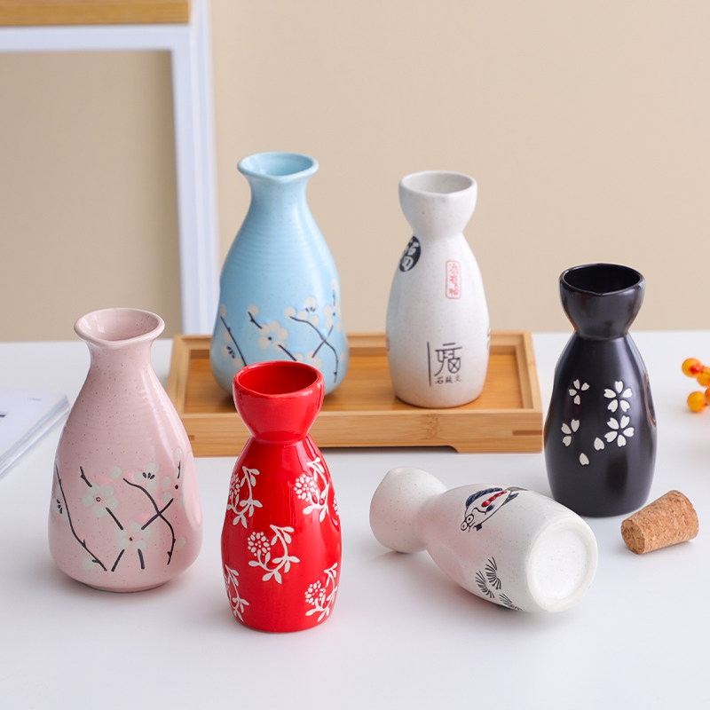 复古陶瓷日式清酒壶黄酒烫酒壶温酒器仿古单个酒壶餐厅分酒器酒盅