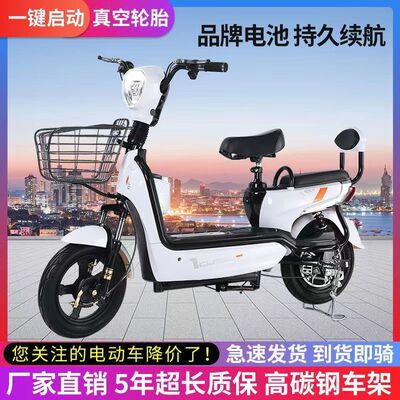 热门新款厂家直销电动车48v双人男女电瓶车急速发货电动车自行车