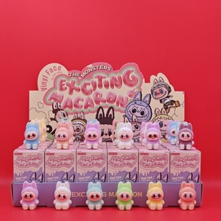 24盒拉布布植绒公仔洞洞乐手办摆件盲盒labubu挂件玩具娃娃机儿童