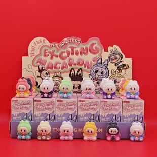 24盒拉布布植绒公仔洞洞乐手办摆件盲盒labubu挂件玩具娃娃机儿童