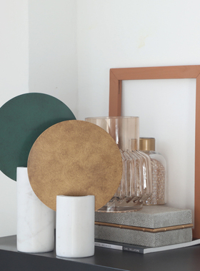 密度圆形金属售楼处轻奢风摆件