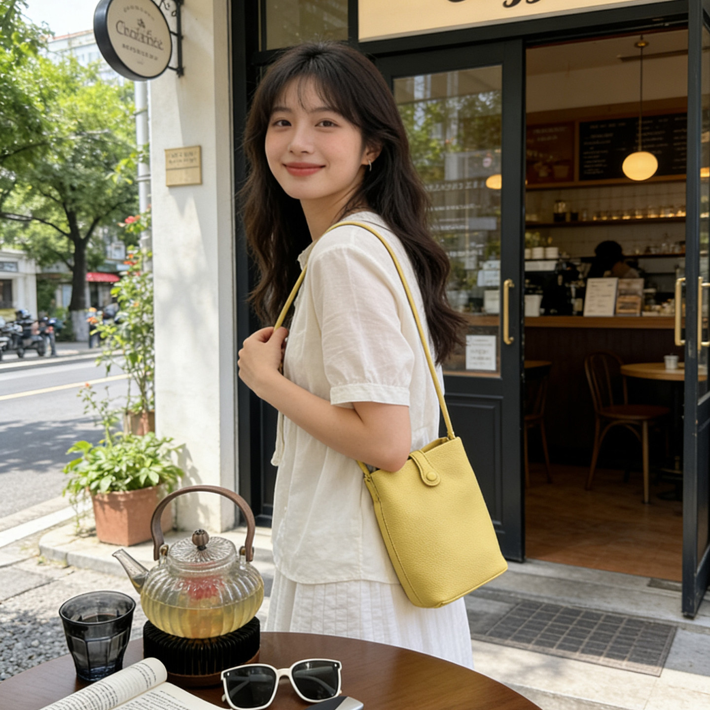 良汇软皮手机包女韩版小众ins风百搭轻便单肩斜挎小包迷你散步包