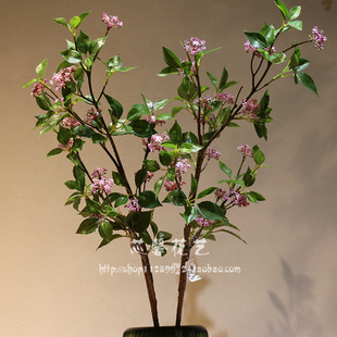 夜来香仿真假花桂花叶苦郎树叶络石叶室内客厅插花摆件装饰绿植