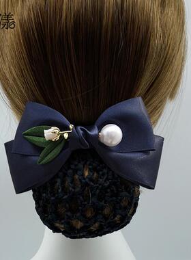 护士头花2025年新款高级职业网兜发网女空乘盘头发发兜服务员饰品