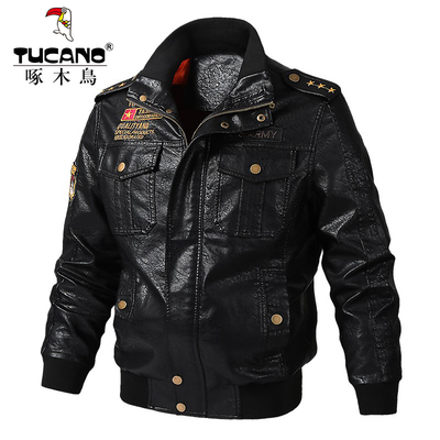 啄木鸟二战皮衣男德国美式工装夹