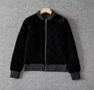 外贸男女棉服外套秋冬立领金丝绒拉链保暖棒球棉衣夹克外套潮WT03