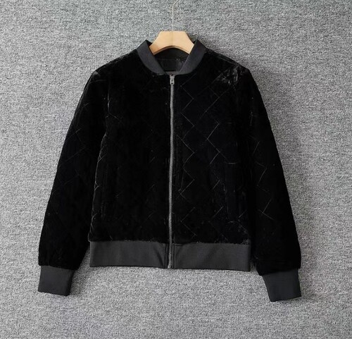 棉服立领金丝绒夹克外套