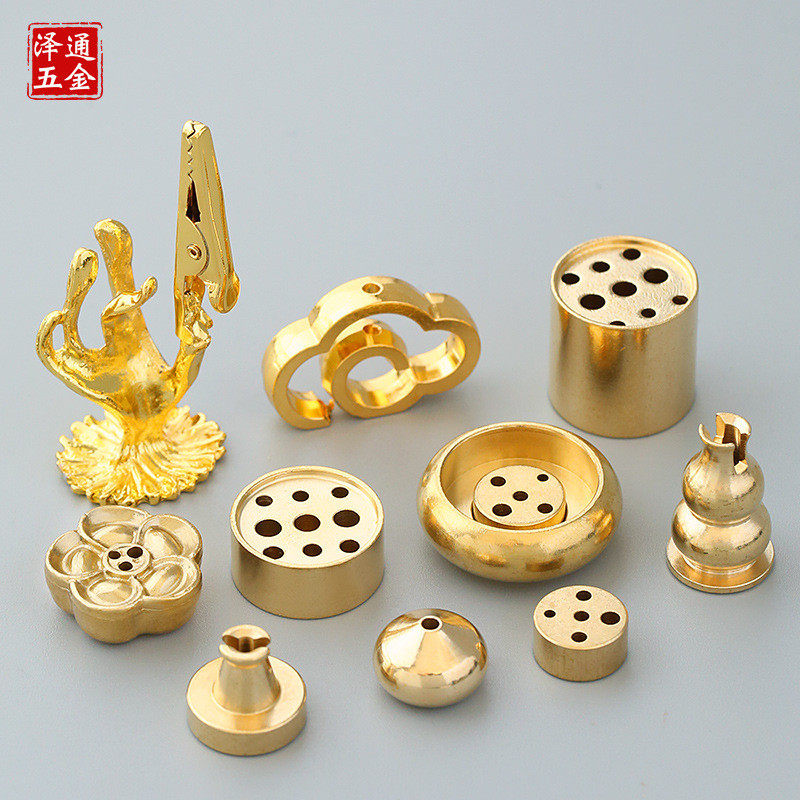 迷你铜葫芦九孔香插黄铜多孔线香香托家用香道香薰炉配件,家居饰品,香托/香盘/香座/香插,淘宝优惠券,粉丝福利购,淘宝优惠卷
