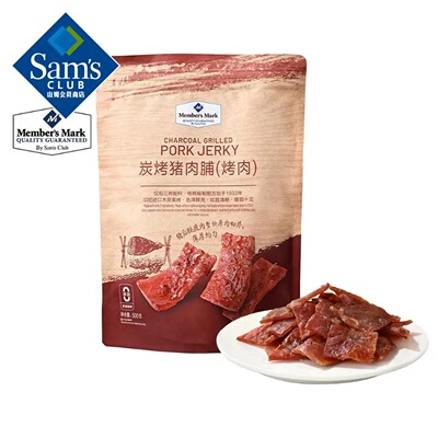 山姆代购 Member's Mark 炭烤猪肉脯(烤肉) 500g