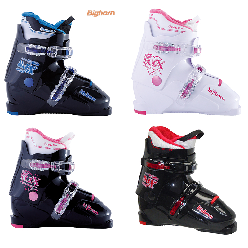 日本青少年双板滑雪鞋70度白粉