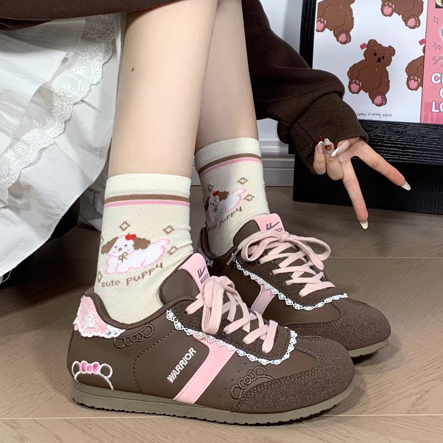 回力德训鞋女款秋冬2025新款平底百搭学生复古时尚休闲鞋子女鞋潮,女鞋,休闲板鞋,淘宝优惠券,粉丝福利购,淘宝优惠卷