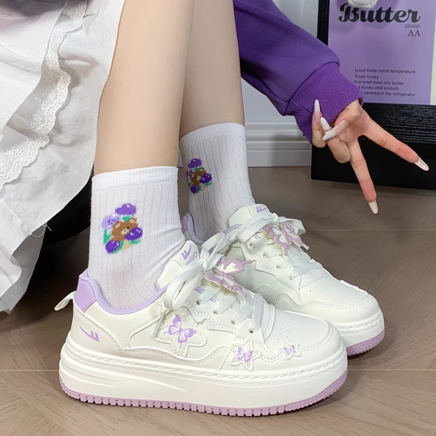 回力小白鞋秋冬经典潮流女鞋蝴蝶学生板鞋百搭厚底增高爆款鞋子,女鞋,休闲板鞋,淘宝优惠券,粉丝福利购,淘宝优惠卷