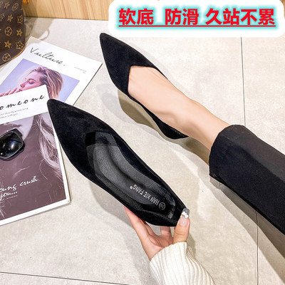 工作鞋韩鞋坊单鞋百搭浅口工作鞋