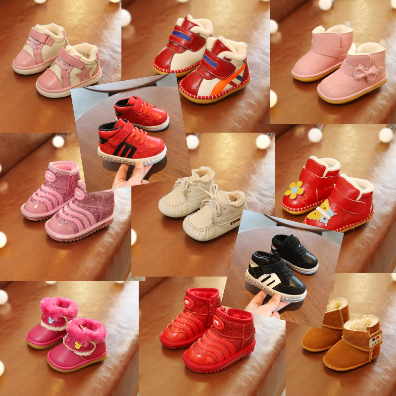 冬季清仓宝宝学步鞋岁加绒保暖