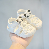 子软底学步鞋 包头男小童婴儿鞋 春夏 女1一3岁夏季 网面透气宝宝凉鞋