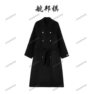 【呼呼严选】航邦祺山羊绒深冬独特富家干金感大衣BQC2509金属扣