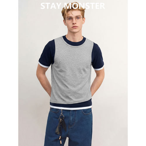 STAYMONSTER“三拼色”短袖