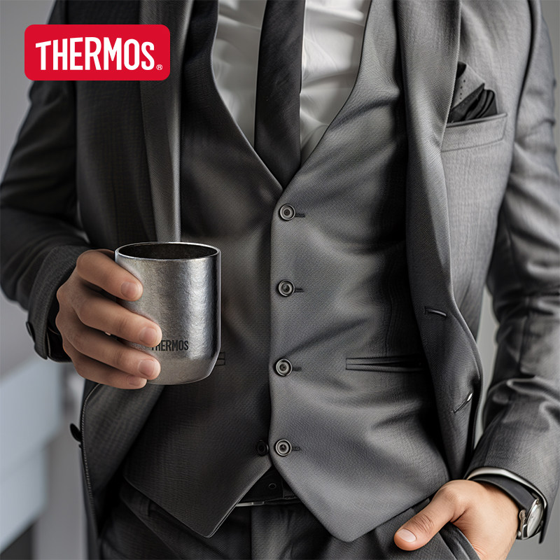 膳魔师钛杯纯钛保温杯双层锤纹结晶观象系列泡茶杯礼盒TCTI-280NL