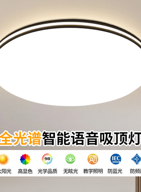 新款led吸顶灯圆形主卧室灯客厅灯简约现代家用餐厅厨房阳台灯具