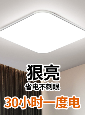 led吸顶灯简约现代正方形卧室灯餐厅阳台书房间过道走廊家用灯具