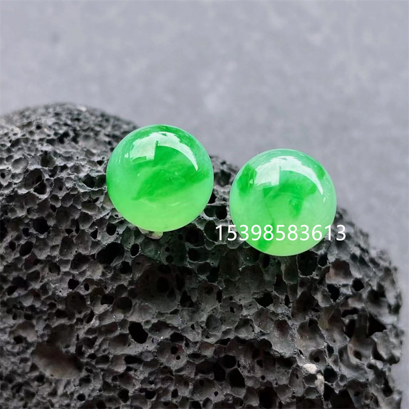 天然A货翡翠飘绿花单颗圆珠子缅甸老坑冰种翠绿散珠单珠玉石配珠,珠宝/钻石/翡翠,手链/手串,淘宝优惠券,粉丝福利购,淘宝优惠卷