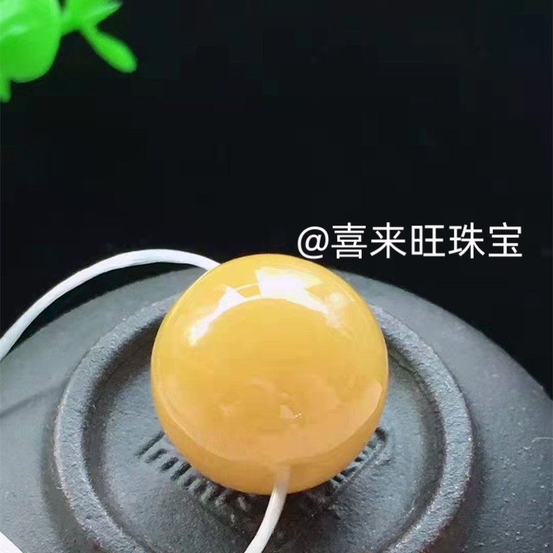 天然缅甸老坑翡翠冰种黄翡鸡油黄圆珠子手串手链单颗散珠玉石配饰,珠宝/钻石/翡翠,手链/手串,淘宝优惠券,粉丝福利购,淘宝优惠卷