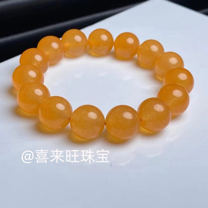 天然缅甸老坑翡翠冰种黄翡冰黄色圆珠子手串手链珠串项链玉石配饰,珠宝/钻石/翡翠,手链/手串,淘宝优惠券,粉丝福利购,淘宝优惠卷