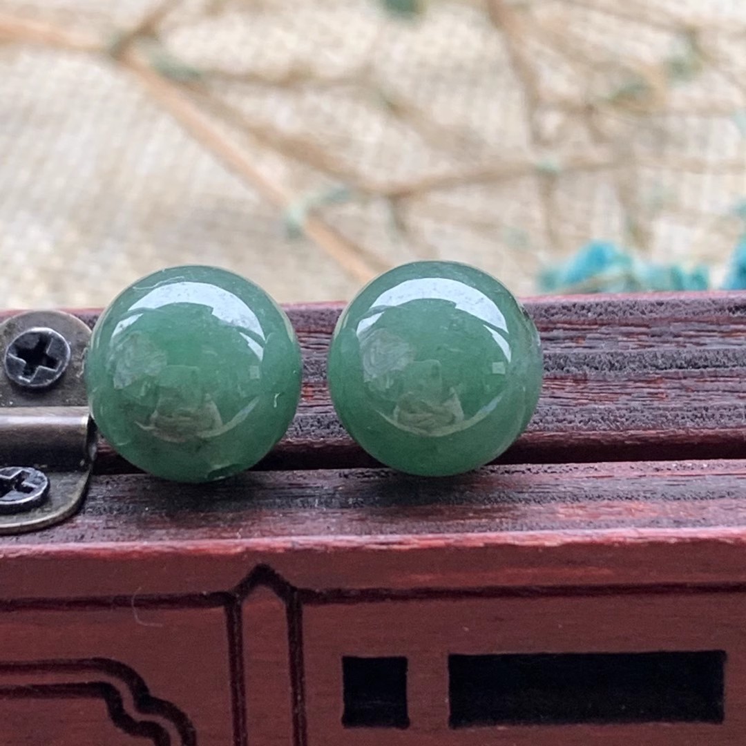 蓝水圆珠子单颗散珠玉石配饰手串