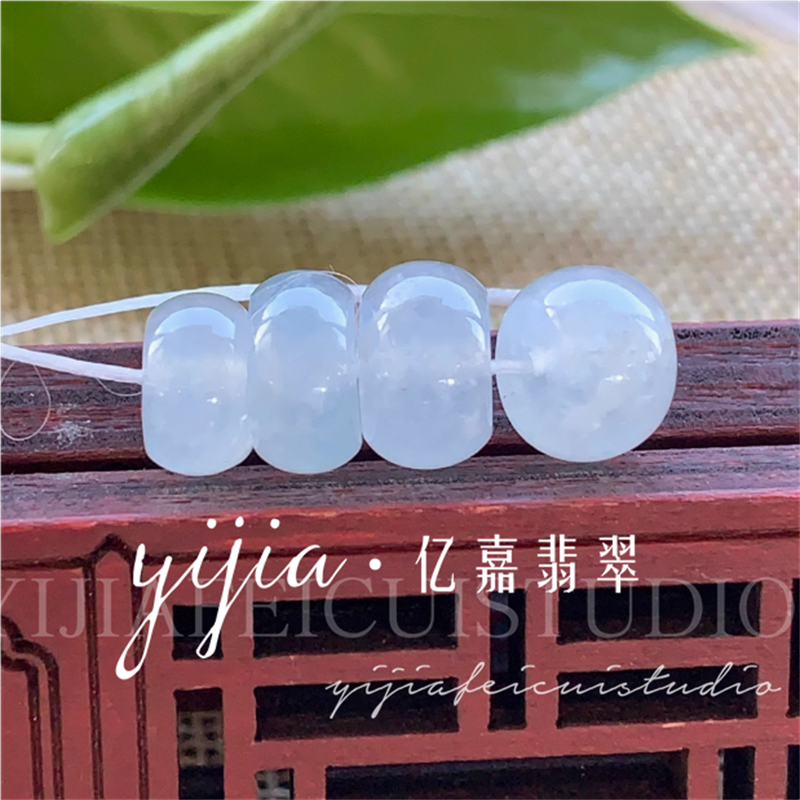 白冰种算盘珠子单颗鼓珠手链项链