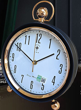 台钟桌面时钟摆件客厅卧室座钟家用台式坐钟现代简约石英摆钟钟表