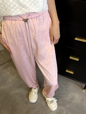 重工烫钻链条女秋季夏薄款2023新款春秋休闲女裤女士裤子