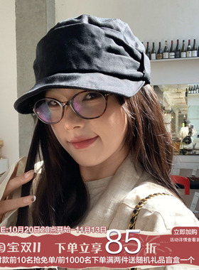 陈奶奶日系简约透气报童帽女款