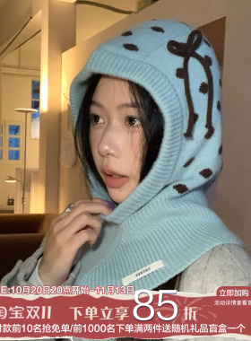 陈奶奶波点蝴蝶结巴拉克法帽女