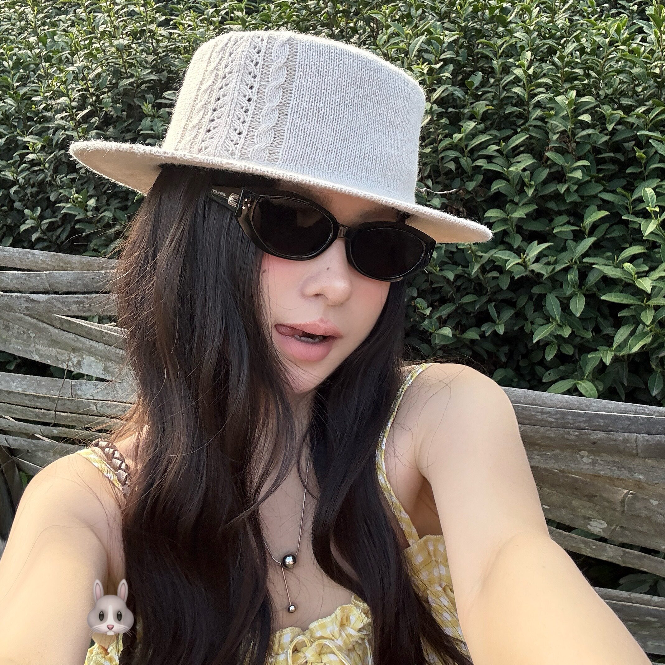 陈奶奶韩系米白色麻花编织平檐礼帽女春夏出游白搭遮阳渔夫帽子新