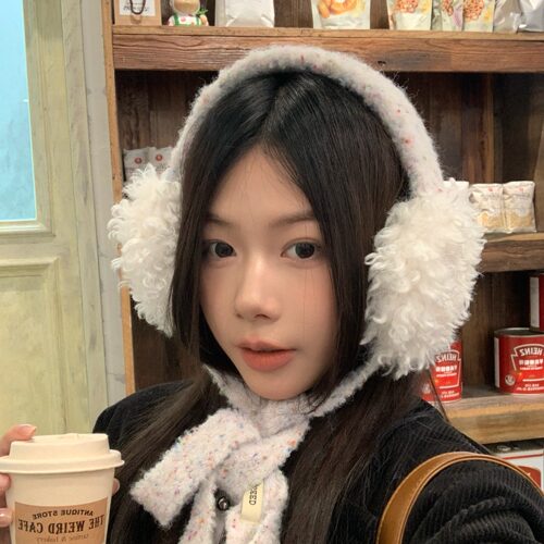 软萌点点~陈奶奶/毛绒护耳耳罩女