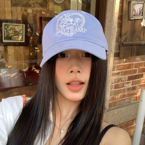 陈奶奶新款爱心刺绣棒球帽女