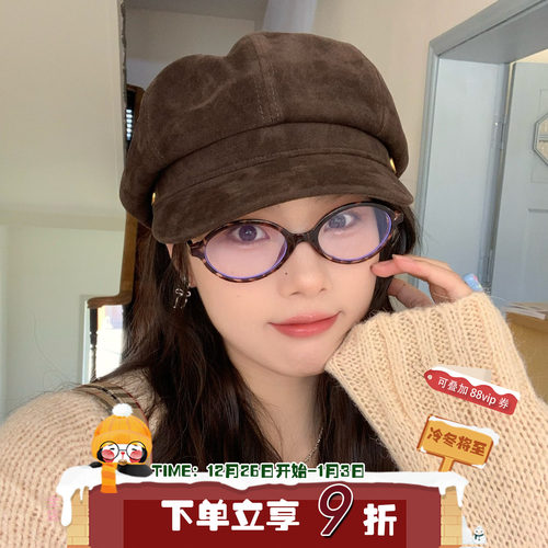 巴黎旧约陈奶奶英伦复古八角帽