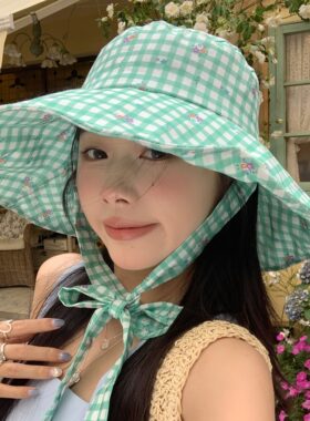 薄荷绿小清新渔夫帽女