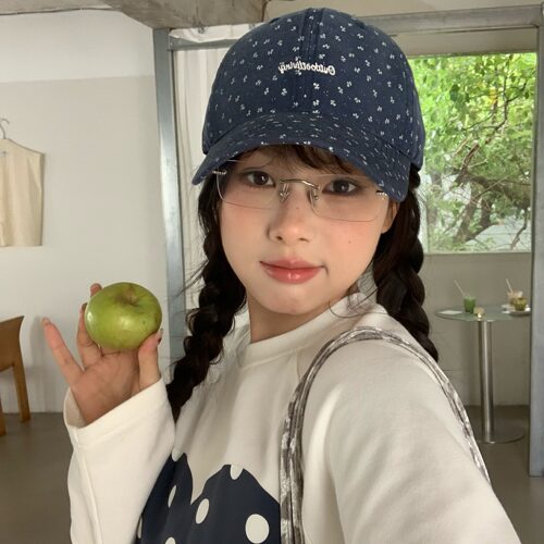 陈奶奶韩系碎花棒球帽子女