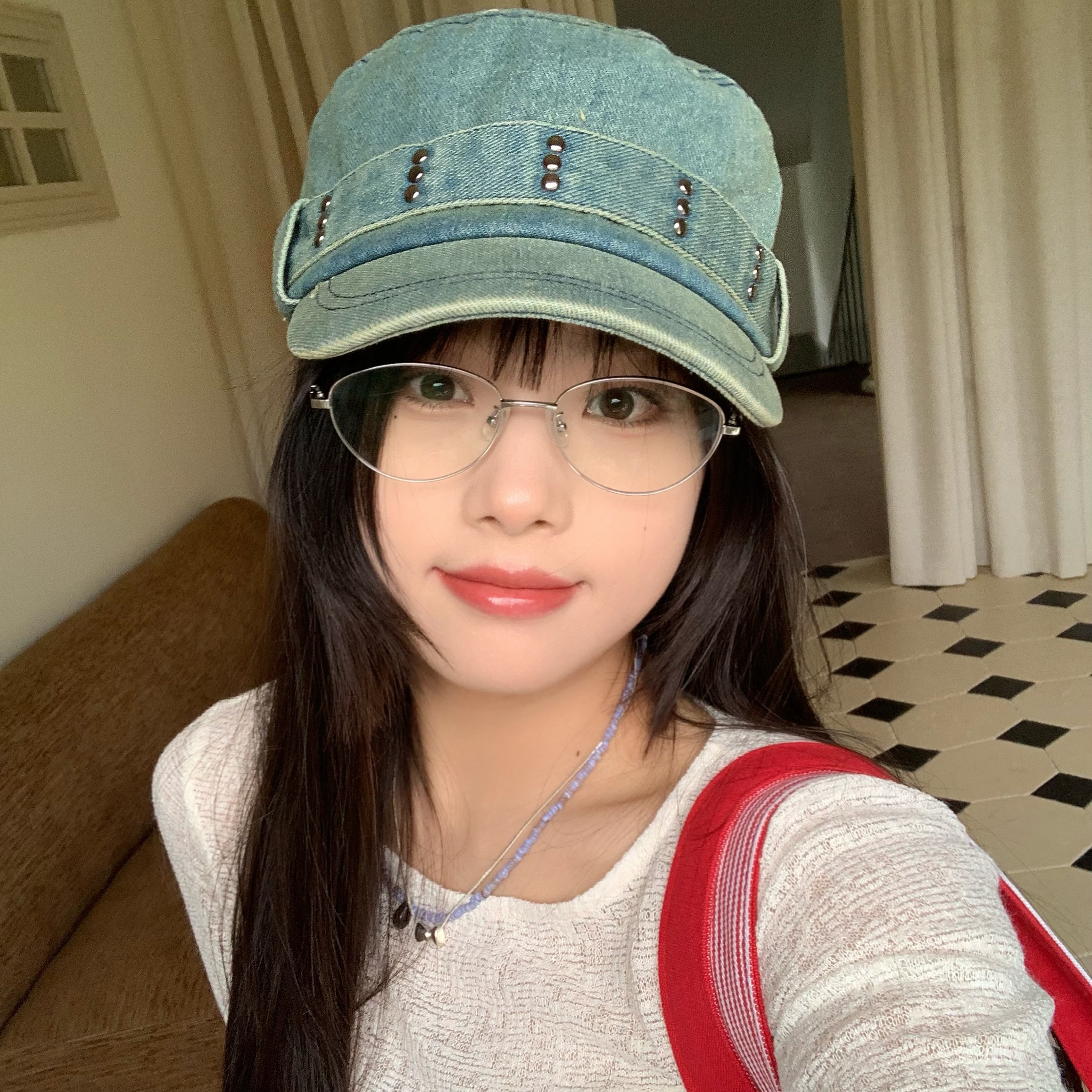 陈奶奶美式复古韩系铆钉牛仔帽