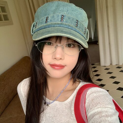 陈奶奶美式复古韩系铆钉牛仔帽