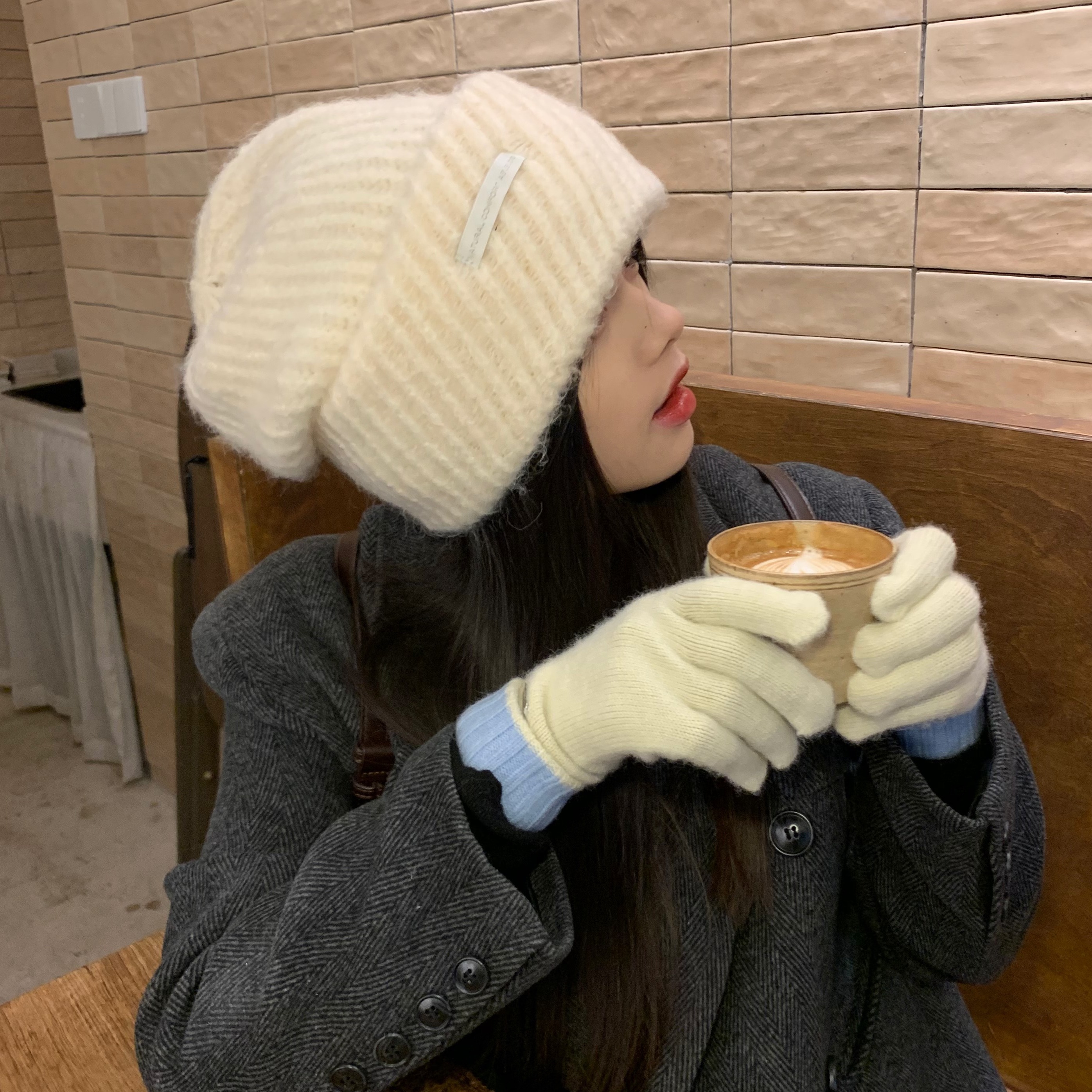 陈奶奶大头围针织毛线帽