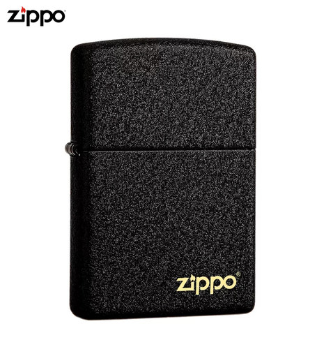 官方zippo打火机之宝黑裂漆