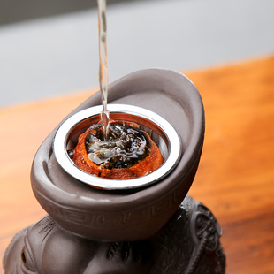 茶宠金蟾泡茶神器茶漏茶滤创意茶叶过滤器茶壶滤网小青柑茶具配件