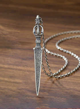 百搭轻奢潮小众复古金刚杵吊坠