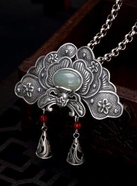 民族风925纯银流苏项链女